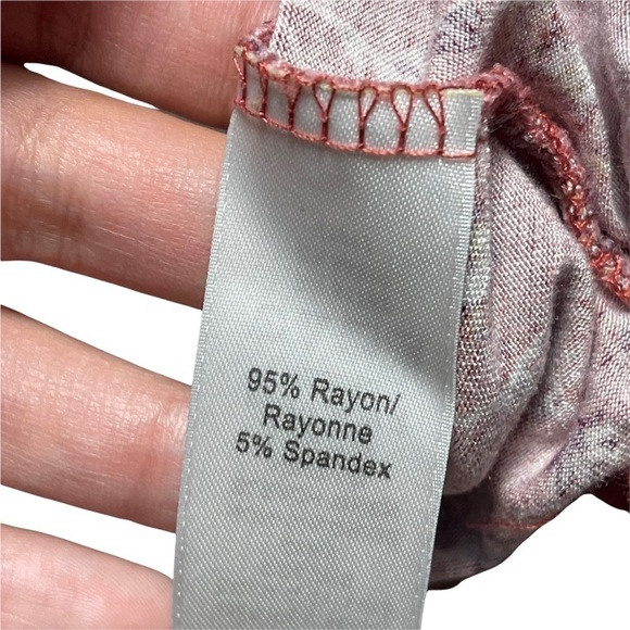 Maurices Rose Floral Print Long Sleeve V Neck Blouse S - Picture 6 of 10